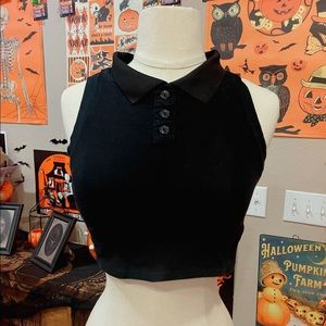 Cropped Polo Shirt from Charlotte Russe size S